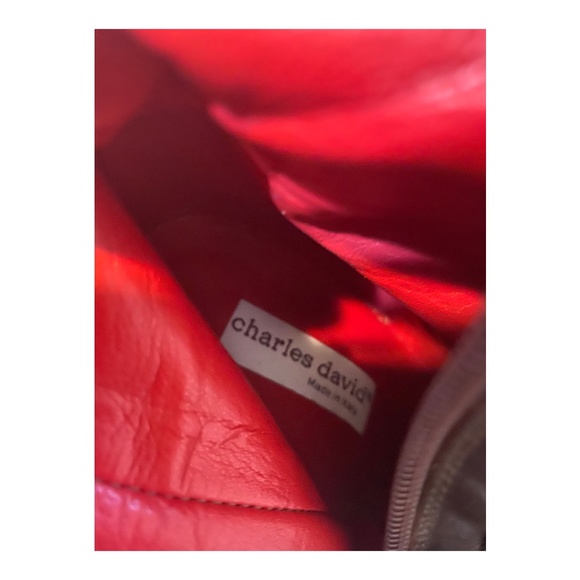 Charles David leather military platform knee high heeled boot, zip & lace up. 37 - Picture 16 of 16